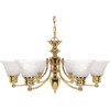 Satco Empire 6-Light Indoor Chandelier (P. Brass)