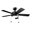 Kichler Starkk 42 In. Led Ceiling Fan W/ Light (Black)