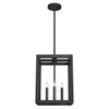 Hunter Squire Manor 12 In. 4-Light Pendant Fixture (Matte Black)
