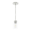 Hunter Hartland 1-Light Modern Pendant Fixture (B. Nickel)