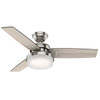 Hunter Fan Sentinel 44 In. Ceiling Fan W/ Light (Brushed Nickel)