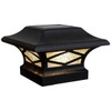 Classy Caps Kingsbridge Black Dual Lighted Solar Post Cap