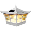 Classy Caps 5 X 5 Inch White Pvc Ambience Solar Post Cap