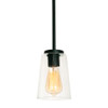 AFX Joanna 5 In. Medium Base Pendant Fixture Textured Black 120v
