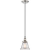 Nuvo Lighting 7 In. 1-Light Pendant Fixture W/ Conical Glass Shade (Polished Nickel)