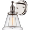 Nuvo Lighting 6.5 In. 1-Light Incandescent Wall Sconce (Polished Nickel)