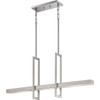 Satco Nuvo Brushed Nickel Frame 2 Module Island Pendant With Frosted Glass