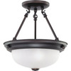 Satco 60/3148 11.3 In. Incandescent Semi-Flush Mount Light