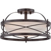 Satco Ginger 14 In. Incandescent Semi-Flush Mount Light