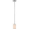 Satco Nuvo Polished Nickel Willow One-Light Mini Pendant With White Glass