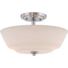 Satco Willow Incandescent Semi-Flush Mount Light