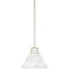 Satco Empire 7 In. 1-Light Pendant Fixture (Textured White)