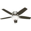 Hunter Newsome 52 In. 5-Blade Ceiling Fan W/ Light (Brushed Nickel)
