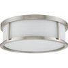 Nuvo Lighting Odeon 17 In. 3-Light Incandescent Flush Mount Light (White)