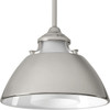 Progress Lighting Carbon 11 In. 1-Light Pendant Fixture (Polished Nickel)