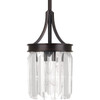 Progress Lighting Glimmer 11 In. 1-Light Mini Pendant Fixture (Antique Bronze)