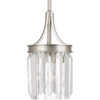 Progress Lighting Glimmer 11 In. 1-Light Pendant Fixture (Silver Ridge)