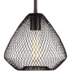 Progress Lighting Mesh 9 In. 1-Light Pendant Fixture (Antique Bronze)