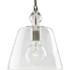 Progress Lighting 9 In. 1-Light Mini Pendant Fixture (Polished Nickel)