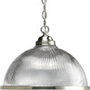 Progress Lighting Prismatic Glass Brushed Nickel One-Light Pendant