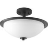 Progress Lighting Replay Black Two-Light Semi-Flush Pendant