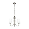 Generation  Lighting Seville 3-Light Brushed Nickel Modern Hanging Chandelier