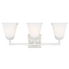 Generation Lighting Ellis Harper 23.625 " W 3-Light Brushed Nickel Vanity Light