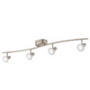 Eglo Kenmont 4' 4-Light Brushed Nickel Int Led Wave Fixed Track Kit