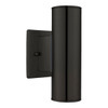 Eglo Riga 2-Light Black Hardwired Outdoor Wall Sconce Up/Down Light