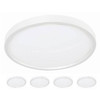 Seasons Edge 6-Inch Round 12w Dimmable Integrated LED Flush Mount Light With 5 CCT Selectable In White 4-Pack