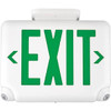 Dual-Lite 2.4 W Equivalent Integrated LED White W/ Green Letters Combination Emergency/Exit Sign W/ Remote Capacity