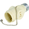 Satco Medium Base Socket Pull Chain Ivory Pack Of 6