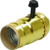 Satco Brass Electrical Socket, Medium Base, 3-Way Key, Package Of 4