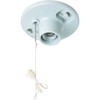 Satco Porcelain Pull Chain Lighting Socket (Ivory)