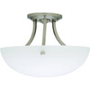 Seasons 15 In. Semi-Flush Mount Ceiling Light Satin Nickel