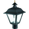 60w Square Surface Lighting Post Cap (Black)
