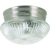 6-Inch Dome 1-Light 60w Incandescent Flush Mount Light, Brushed Nickel