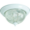 Seasons 13-Inch Dome 2-Light 60w Incandescent Flush Mount Light, White