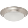 Seasons 13 In. 21w LED Flush Mount Ceiling Light Satin Nickel