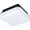 10 In 15 Watt Outdoor Led Flush-Mount Ceiling Light (Black)
