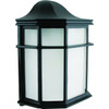 Seasons 7.75 In. 9 Watt LED Flush-Mount Wall Light White Acrylic Lens Black