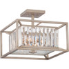 Cordelia Lighting 87411-Ap Linares Incandescent Semi-Flush Mount Light