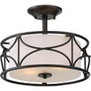Cordelia Lighting Avara 13 In. Incandescent Semi-Flush Mount Light