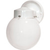 Satco 6 X 8.5 In. Incandescent Outdoor Wall Sconce (White)