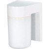 Satco Nuvo White One-Light 8" Utility Wall Mount With White Glass Cylinder