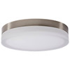 Satco Pi 14in Led Flush Mount Bn Finish Frosted Etched Glass Cct Selectable 120v