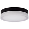 Satco Pi 11in Led Flush Mount Blk Fin Frosted Etched Glass Cct Selectable 120v