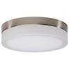 Satco Pi 9in Led Flush Mount Bn Finish Frosted Etched Glass Cct Selectable 120v