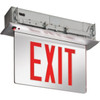 Lithonia Lighting Red Aluminum Recessed Mount LED Exit Sign 11-1/8" Edgr 1 R El M4