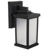 Liteco Hutton Small Wall Fixture With Photocell And Motion Sensor, Black